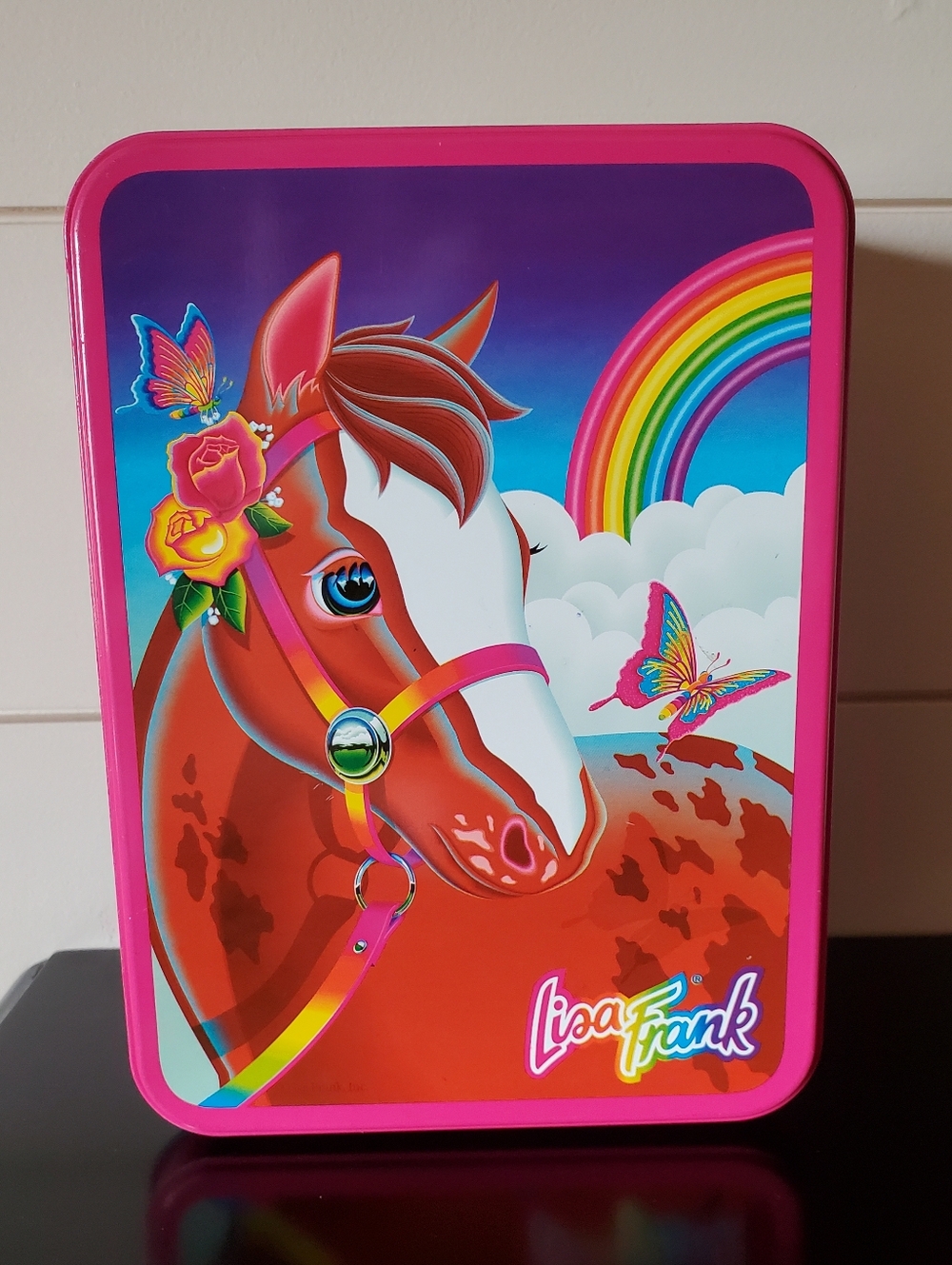 Lisa Frank Rainbow Horse Tin Vintage 90s Collectible "Rainbow Chaser"